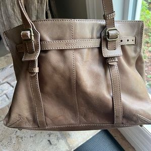 ECCO brown /taupe leather shoulder handbag